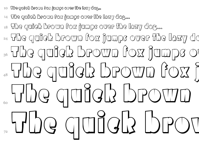 Airmole font waterfall